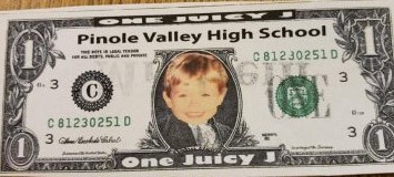 Juicy J, Mr. Heins class currency. Several different teachers are featured on the bills.