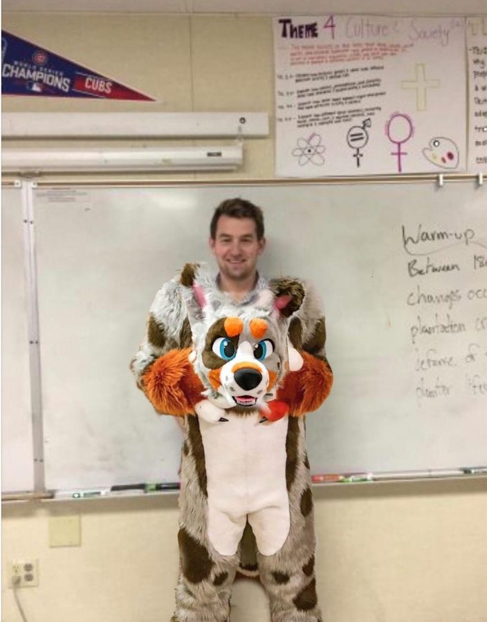 The now famous photoshopped image of Mr. Frattini in furry costume. 