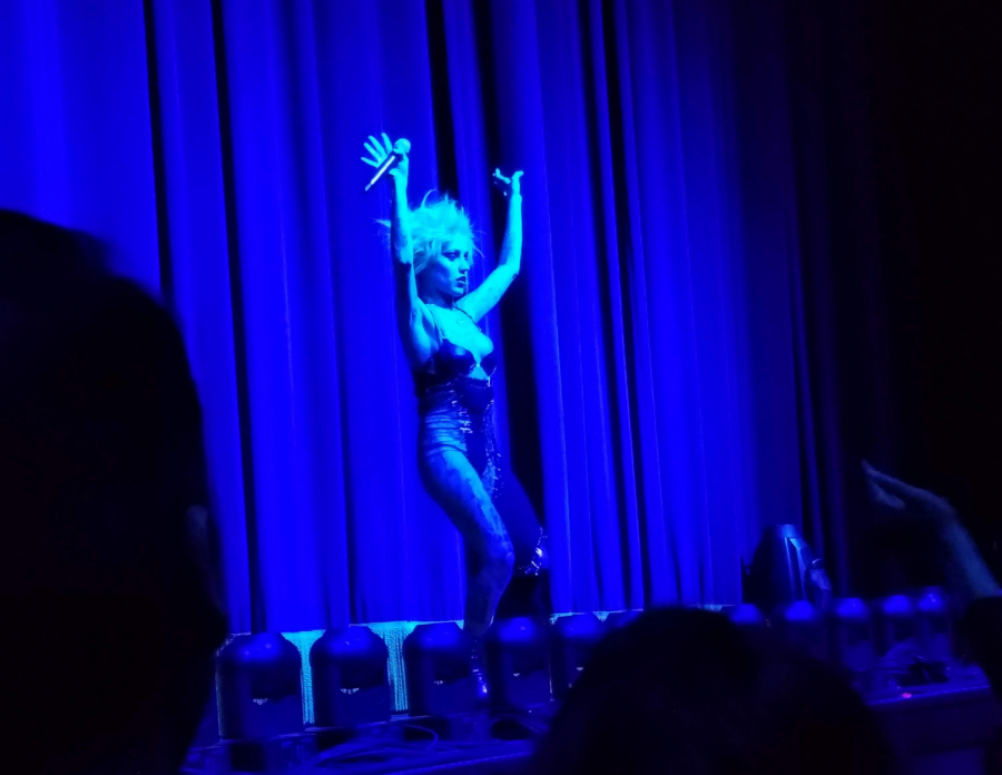Brooke Candy performing “XXXTC” during her set as Charli’s opening act.