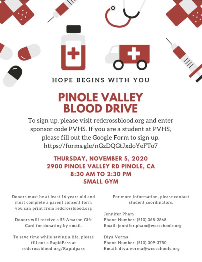 Flyer for Blood Drive.